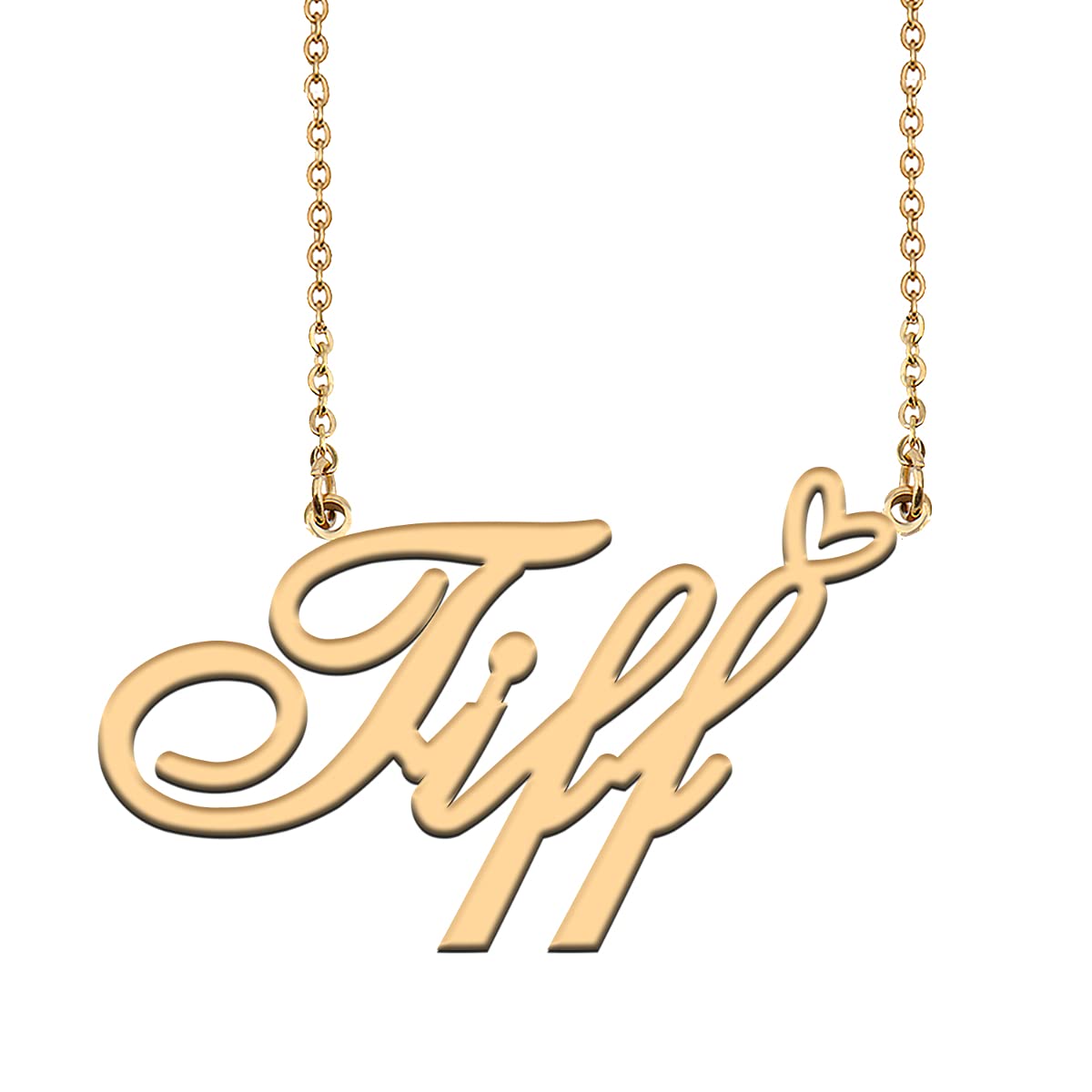 HUAN XUN Custom Gold Plated Tiff Necklace Personalized Name Necklace for Women Choker Jewelry Gift