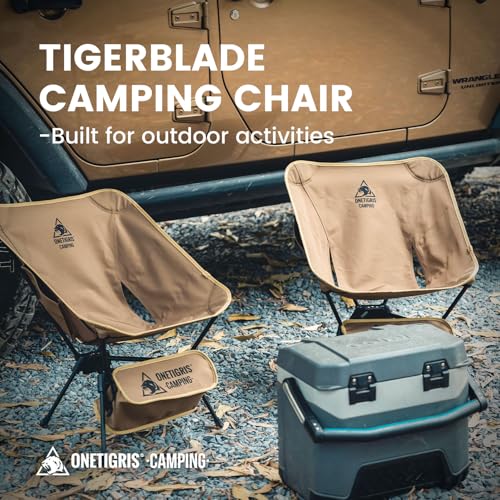 ONETIGRIS 2 Pack Tigerblade Camping Chair, Lightweight Folding Backpacking Hiking, Compact Portable 330 lbs Capacity