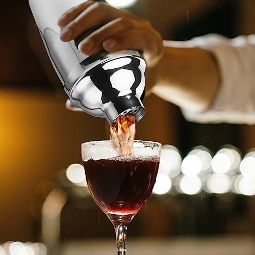 Ohtomber Cocktail Shaker Bartender Kit - 5PCS Cocktail Martini Shaker with Strainer, Muddler, Bar Spoon, Measuring Jigger ...