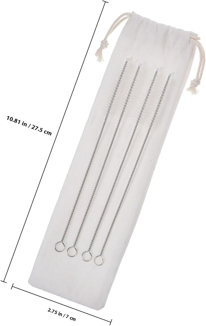 Garneck 16Pcs Stainless Steel Drinking Straws with Removable Silicone Tips Cover Soft Safe for Hot Cold Drinks Includes Cleaning Brushes and Portable Carry Bag Reusable Straws