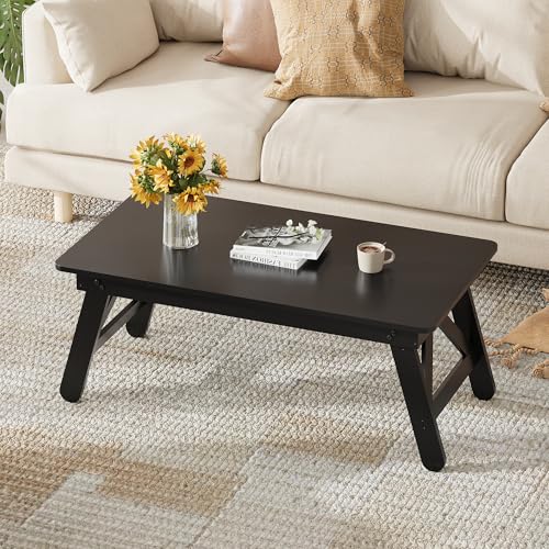 WLIVE Folding Coffee Table, Modern Portable Small Coffee Table with No Assembly Needed for Living Room, Home, Small Space,...