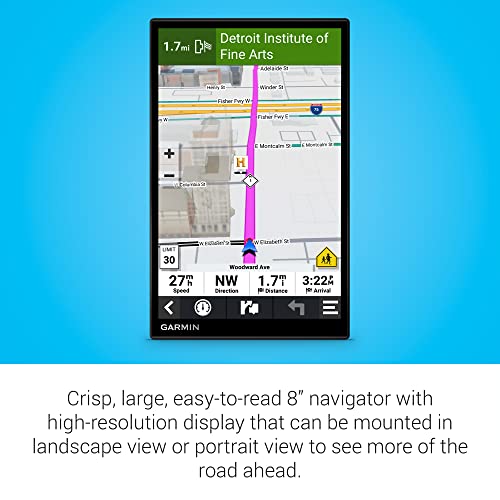 Garmin DriveSmart 86, 8-inch Car GPS Navigator with Bright, Crisp High-Resolution Maps and Garmin Voice Assist