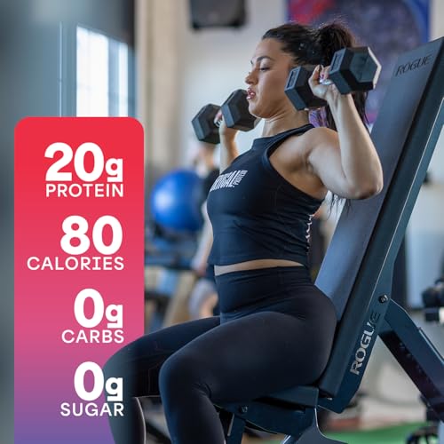 Vertical Protein Berry Blitz Ready to Drink Pack of 12, Low Calorie, Protein Water Drinks w/ 20g of Whey Isolate, Clear Nu...
