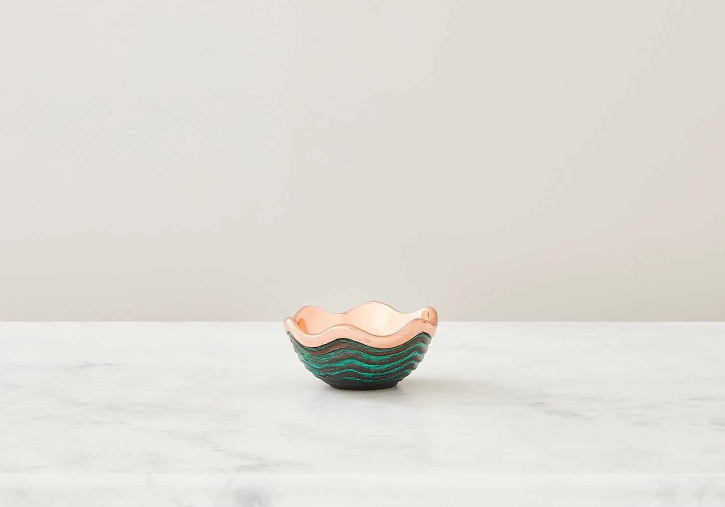 nambe Small Copper Canyon Bowl | 6-Inch Fruit or Snack Bowl for Kitchen Counter, Table, Mantel Décor | Decorative Scalloped Edge Vegetable Basket | Salad Serving Bowl | 16-Ounce