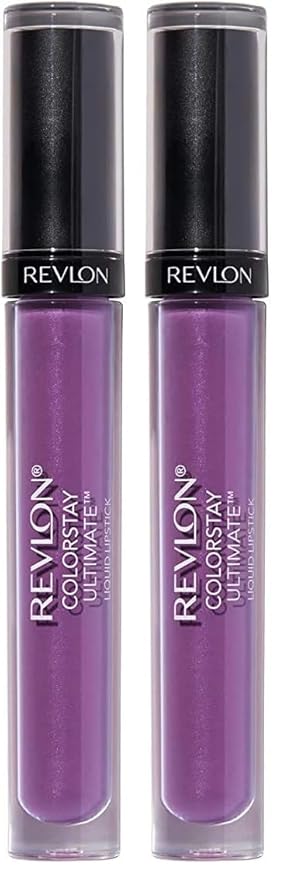 REVLON ColorStay Ultimate Liquid Lipstick, Longwear Rich Lip Colors, Wears for Up to 24 Hours, Satin Finish, 080 Vigorous Violet, 0.1 fl oz (Pack of 2)