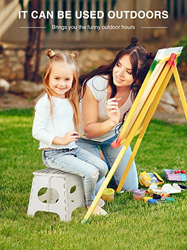 Dyforce Non-Slip Folding Step Stool - 11 inch Height Premium Heavy Duty Foldable Step Stool for Kids, Kitchen Garden Bathr...