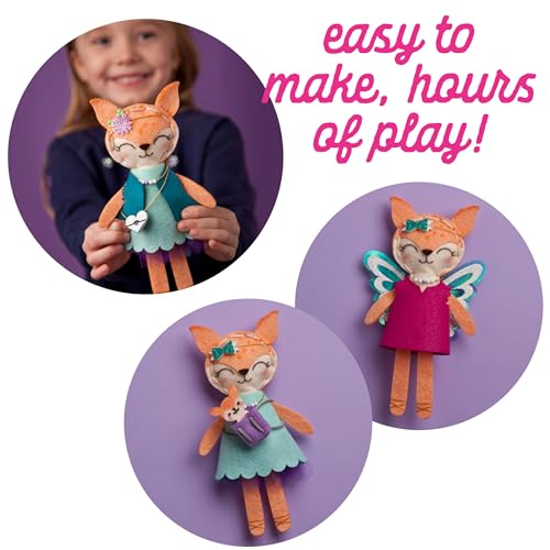 Craft-tastic – Make a Fox Friend Craft Kit – Learn to Make 1 Easy-to-Sew Stuffie with Clothes & Accessories
