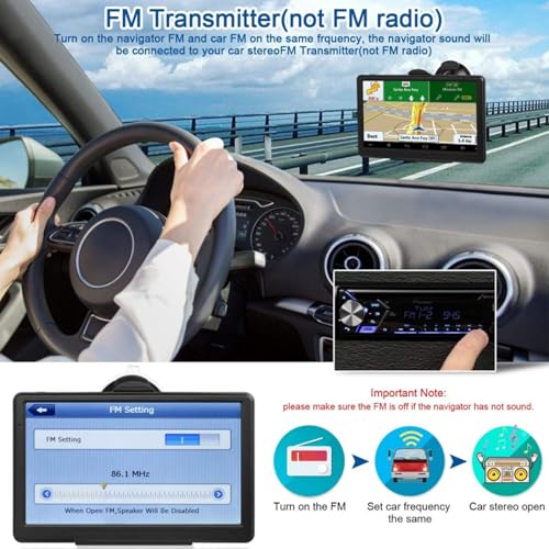7 Inch GPS Navigaton for Car Truck RV, 2025 Latest Map GPS for Car with Free Lifetime Updates, Voice Guidance, Speed Alert...