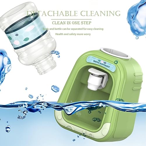 190ml Mini Water Dispenser with Cup – 1:6 Scale Green Simulated Drink Dispenser, On/Off Switch Design, Ideal for Office or...