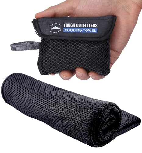 Tough Outdoors Cooling Towel - Cooling Towels for Neck & Face - Ice Wrap & Sweat Rag for Camping Gym Yoga & Sports - Worko...