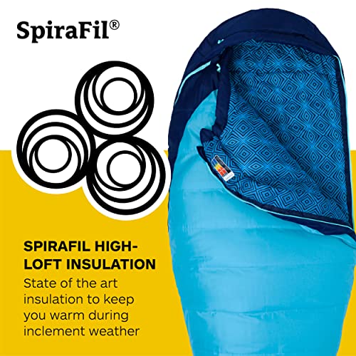 Marmot Women’s Trestles 15° Sleeping Bag | Insulated, Water-Resistant, Left-Zip, French Blue/Harbor Blue