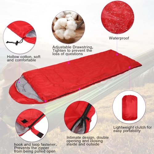 Macarrie 4 Pcs Bulk Sleeping Bags for Homeless Donation Shelter Adults 0 Degree Waterproof Backpack Bags with Compression ...