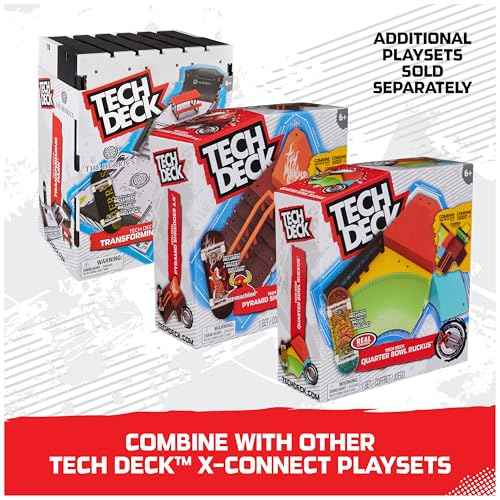 Tech Deck, Primitive X-Connect Skate Park, Customizable and Buildable Ramp Set with Exclusive Fingerboard, Kids Toy for Ages 6 and up