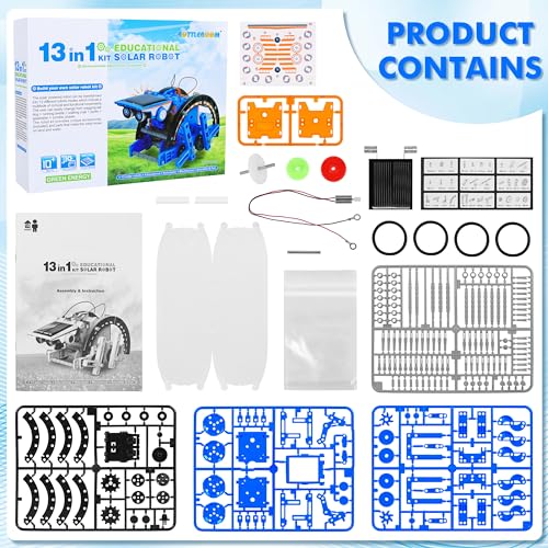STEM 13-in-1 Education Solar Power Robots Toys for Boys Age 8+ , Educational Toy DIY Science Kits for Kids, Building Exper...
