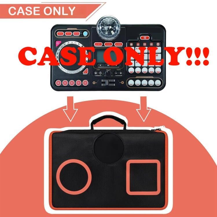Peciue Dj Mixer Bag For Vtech Kidistar Dj Mixer, Kidi Dj Mix, (Not Included Kids Music Toy Dj Mixer) - Case Only (Orange)