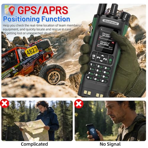 BAOFENG DM32 DMR Radio Ham Radio Handheld Long Range Walkie Talkies Rechargeable 2500/3800mAh Battery GPS DM-32UV Digital ...