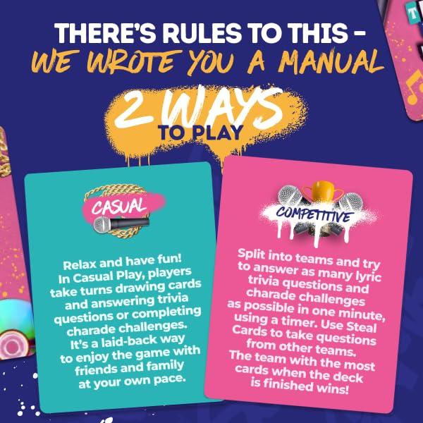Throwback Lyrics - 250 Cards of 90s & 2000s Hip-Hop & R&B Finish The Lyrics & Charades with A Playlist & Stickers - Great for Game Nights, Date Nights, Adult and Family Games