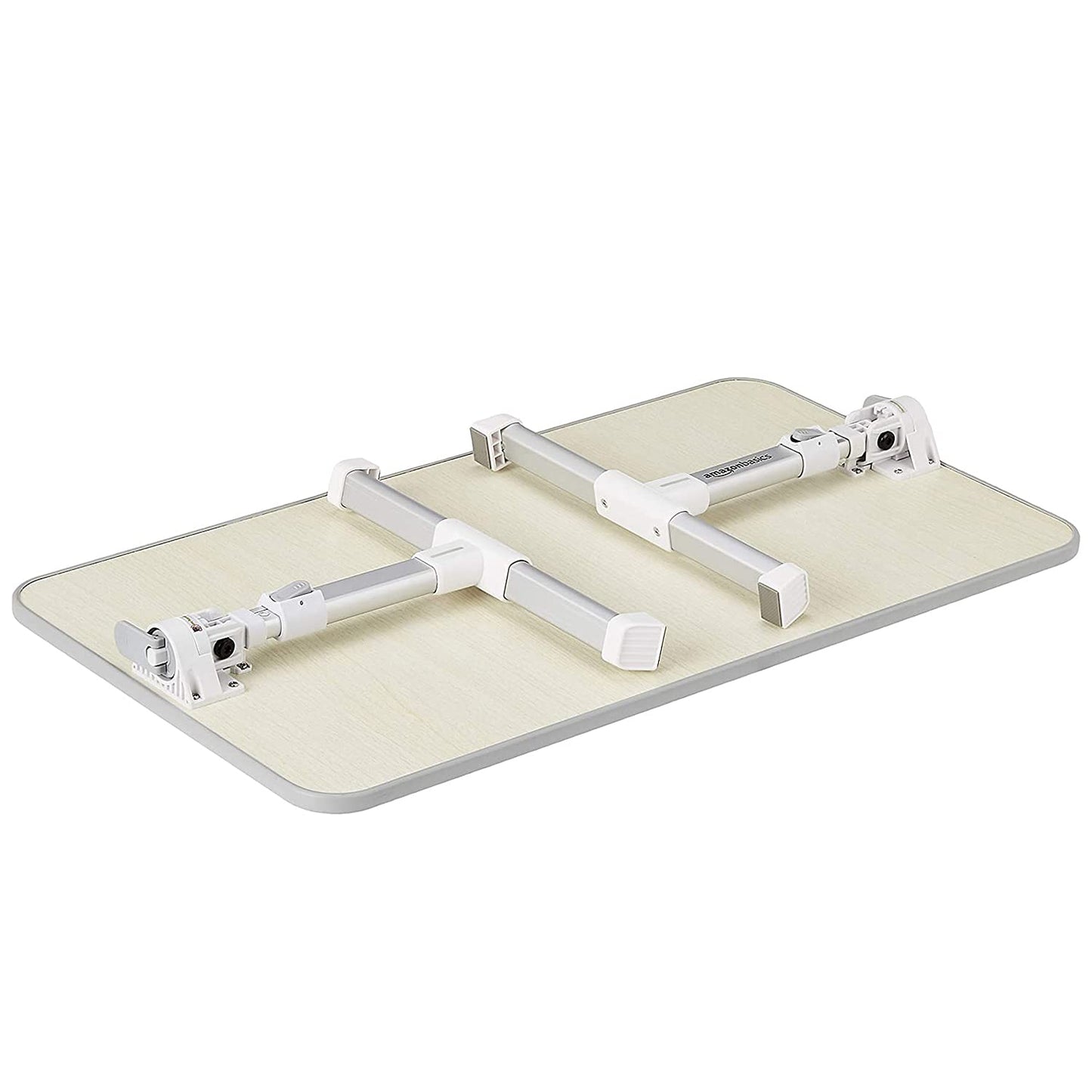 Amazon Basics Adjustable Tray Table Lap Desk Fits up to 17-Inch Laptop, Large, 13"x24", Cream