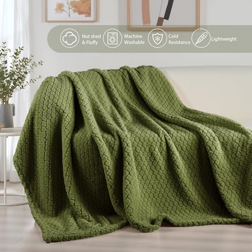 Exclusivo Mezcla Fleece Throw Blanket for Couch, Soft Warm Throw Blanket for Fall Winter, Cozy and Lightweight Decorative ...