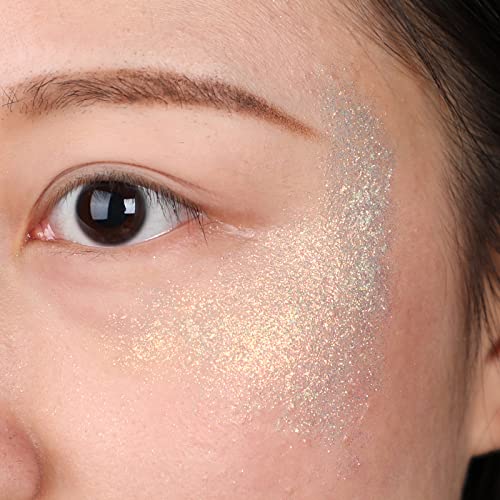 LATIBELL Body Face Glitter Gel, UV Black Light Reactive Glow Makeup, 12 Colors Fine UV Body Glitter for Women for Festival...