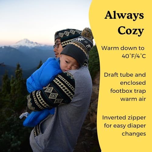 Morrison Outdoors Little Mo 40° Baby Sleeping Bag (6-18 Months) The Camping Sleeping Bag for Babies and Toddlers with Adju...