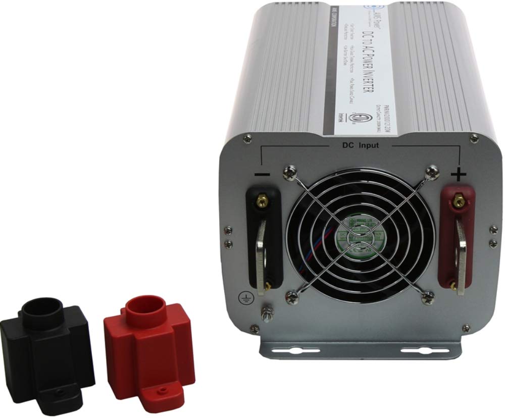 Aims Power 2000 Watt Modified Sine Power Inverter 12Volt Dc To 120 Volt Ac Etl Certified To Ul 458 With Gfci Outlets And Ac Term