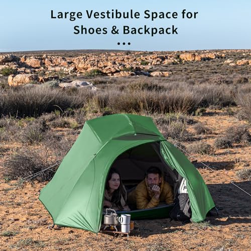 Camping Tent Waterproof Professional Tent Ultralight Trekking Tent 4 Seasons Tent 3 People Outdoor Camping Lightweight Ten...