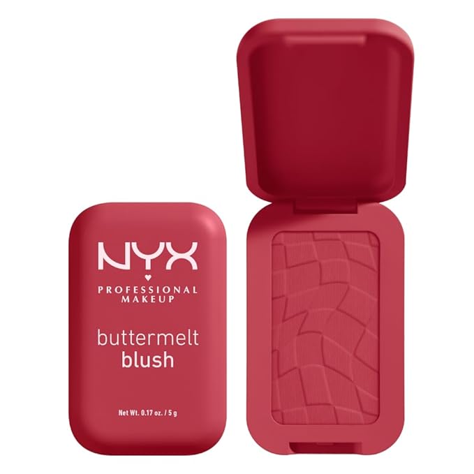 NYX PROFESSIONAL MAKEUP Buttermelt Powder Blush, Fade and Transfer-Resistant Blush, Up to 12HR Make Up Wear, Vegan Formula...