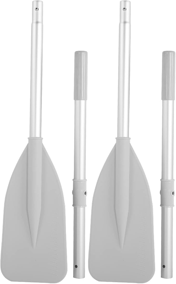Haosie Boat Oars, 2Pcs Oars for Row Boat of Oars 51.97" Long with Oar Locks, Split Shaft Aluminum Oars Canoe Kayak for Inf...