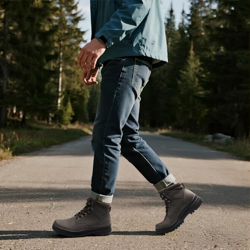 ANJOUFEMME Men's Winter Hiking Boots, Lightweight Ankle Support & Slip-Resistant, Comfortable Trail Shoes for Outdoor Trek...
