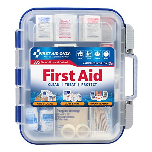 First Aid Only 91247 OSHA-Compliant First Aid Kit, All-Purpose 100-Person Emergency First Aid Kit for Business, Worksite, ...
