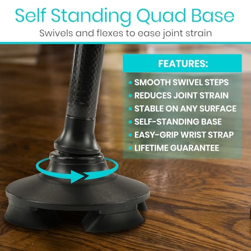 Vive Adjustable Carbon Fiber Walking Cane for Elderly Men & Women - Lightweight Grip Handle for Balance & Comfort - Fancy ...