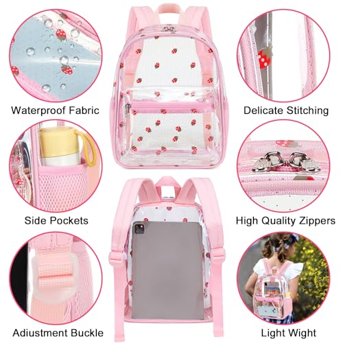 CAMTOP Clear Backpack for Stadium Events Approved Women Girls, Small Clear Bag for Concert, Work, Sporting Festival, Water...