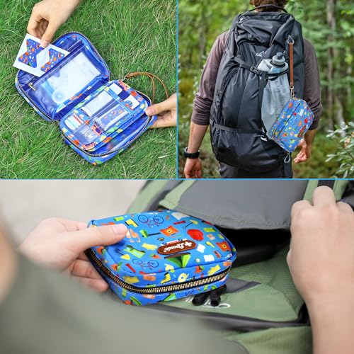 Portable Travel First Aid Kit for Kids and Adults, 143 Pieces All-Purpose Emergency First Aid Kit for Home, Car, Diaper Ba...
