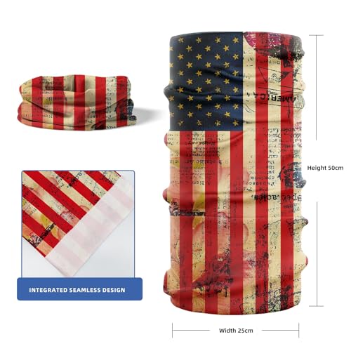 Patriotic Neck Gaiter Multifunctional Face and Neck Cover with Flag Design for Outdoor Activities