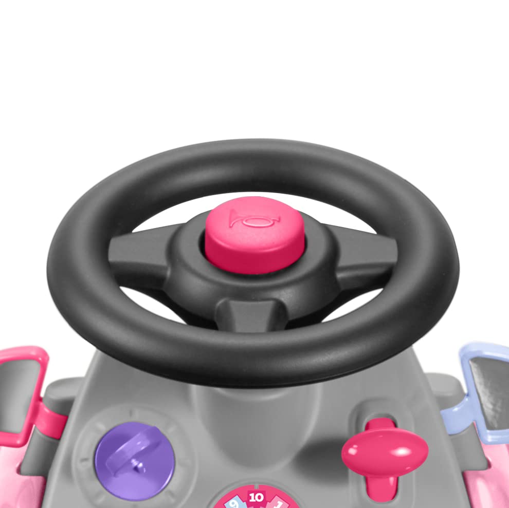Kids Car, Baby Toys for Kids, Toddler Toys 2-3, Radio Flyer Creativity Car: Pink Ride-On, for Ages 1-3 Years