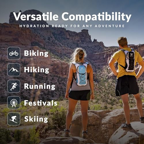 Water Buffalo Oasis Hydration Bladder – 2L and 3L Water Bladder for Hiking Backpack, Leakproof Design with Insulated Hose ...