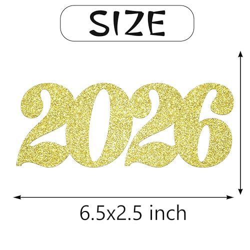 2026 Centerpiece Sticks Number 2026 New Year Table Decorations 12PCS Graduation Table Toppers Glitter Gold 2026 Table Cent...