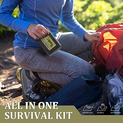 Gifts for Men Christmas Dad Husband Boyfriend Him, Survival Kits, 14 in 1 Survival Gear Camping Essentials Cool Gadgets fo...