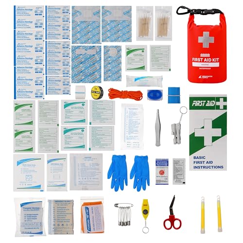 Breakwater Supply™ Waterproof First Aid Kit Dry Bag Bug Out Bag Preloaded with Emergency Survival Prepper Supplies for Boa...