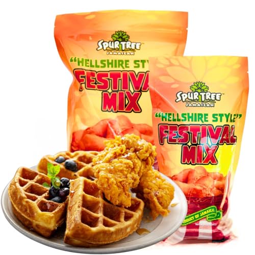 Spur Tree Jamaican Hellshire Style Festival Mix - Seasoned Coating for Crispy Flavor - Frying Magic for Deliciously Easy M...