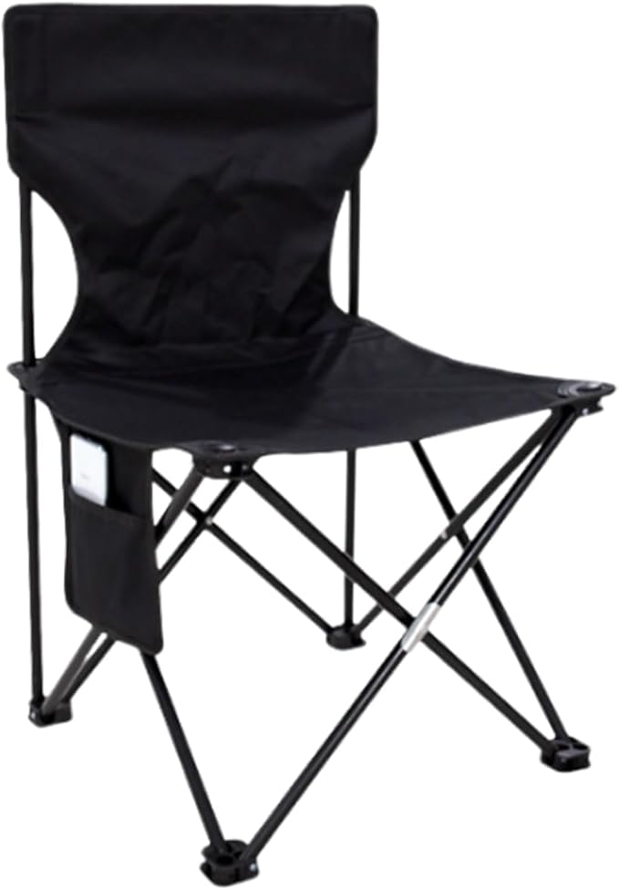 Soulagers Outdoor Camping Chair, Collapsible Chair with Side Pocket and Carry Bag, Folding Chair for Camping, Beach, Picni...