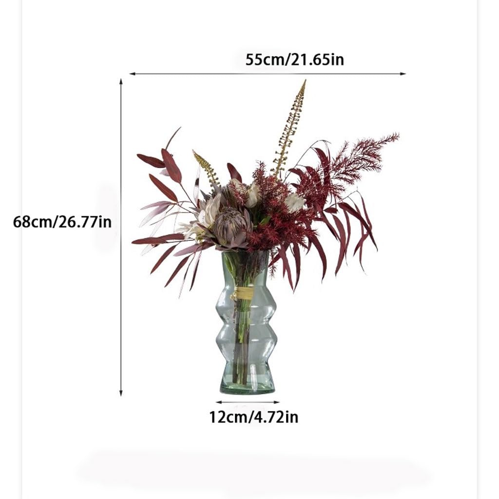 Bonsai Tree Pot for Fake Tree Modern Light Luxury Simulation Flower Art Set Decorazione Tavolo Da Pranzo Sala Conferenze Fiori Finti Fiori Secchi Decorazione Domestica Per Interni for Office Living Ro