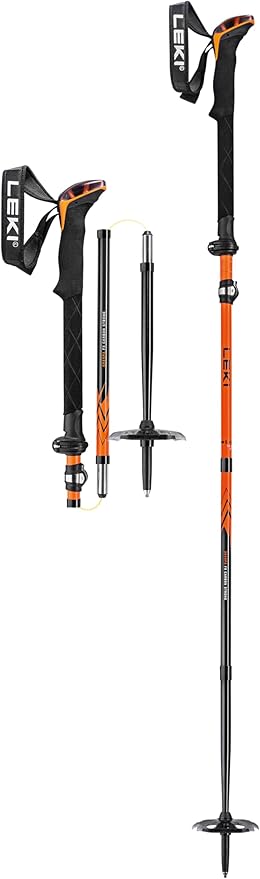 LEKI Sherpa FX Carbon Strong Trekking & Ski Poles - Collapsible Lightweight Poles for Backcountry Skiing & Alpine Trekking