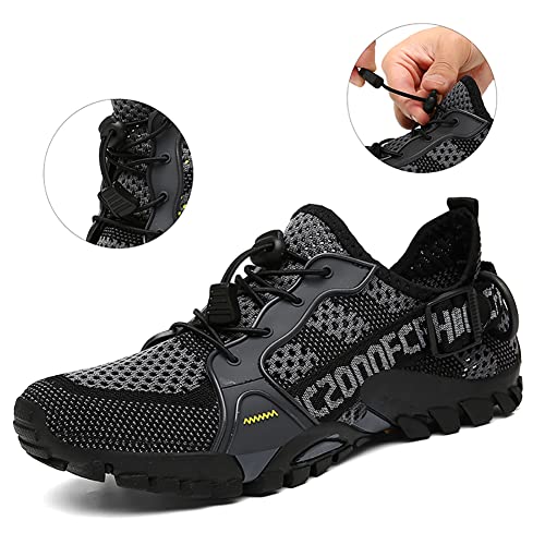 TANGYUGEN Water Shoes Men Women Outdoor Hiking Shoes Quick Drying Beach Aqua Shoes Travel Trekking Walking Climbing Sneakers