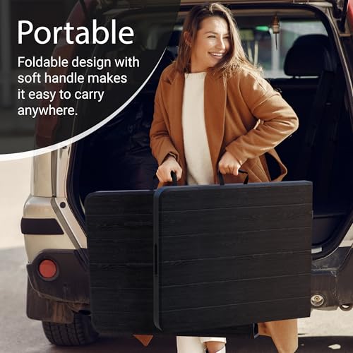 6 Feet Foldable Table with Built in Handle & Steel Legs | 6FT Heavy Duty Folding Portable | Perfect for Party, Dining, Wed...