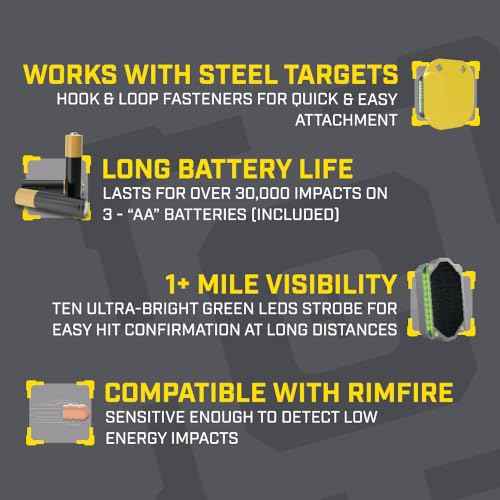 Caldwell Flash Bang, Target Hit Indicator with Impact Light System and Easy Attachment for Shooting, Shooting Sports, Target Practice