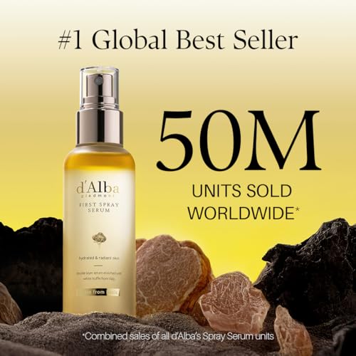 d'alba Piedmont Italian White Truffle First Spray Serum, Vegan Skin Care, Light-weight Face Moisturizer, Glow Serum for Ra...