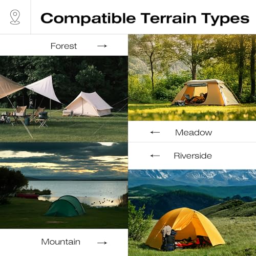 Ultralight Tent Stakes, 4.72 Inch Carbon Fiber Tent Pegs, Lightweight Tent Stakes Backpacking Gear for Camping Hiking (6 P...