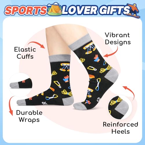 HAPPYPOP Sports Socks for Men Women - Weight Lifter Runner Hunter Dancer Climber Gifts